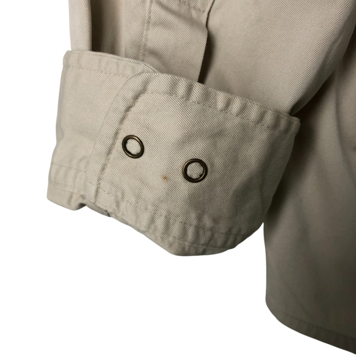 Ralph Lauren LAUREN Long Sleeve Fishing Shirt, Women's Size L cotton Beige type Vintage Second Hand