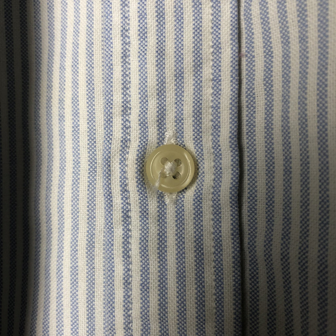 Ralph Lauren Classic Fit Long Sleeve Button-Down Striped Shirt, Women's Size Medium cotton white type Vintage Second Hand