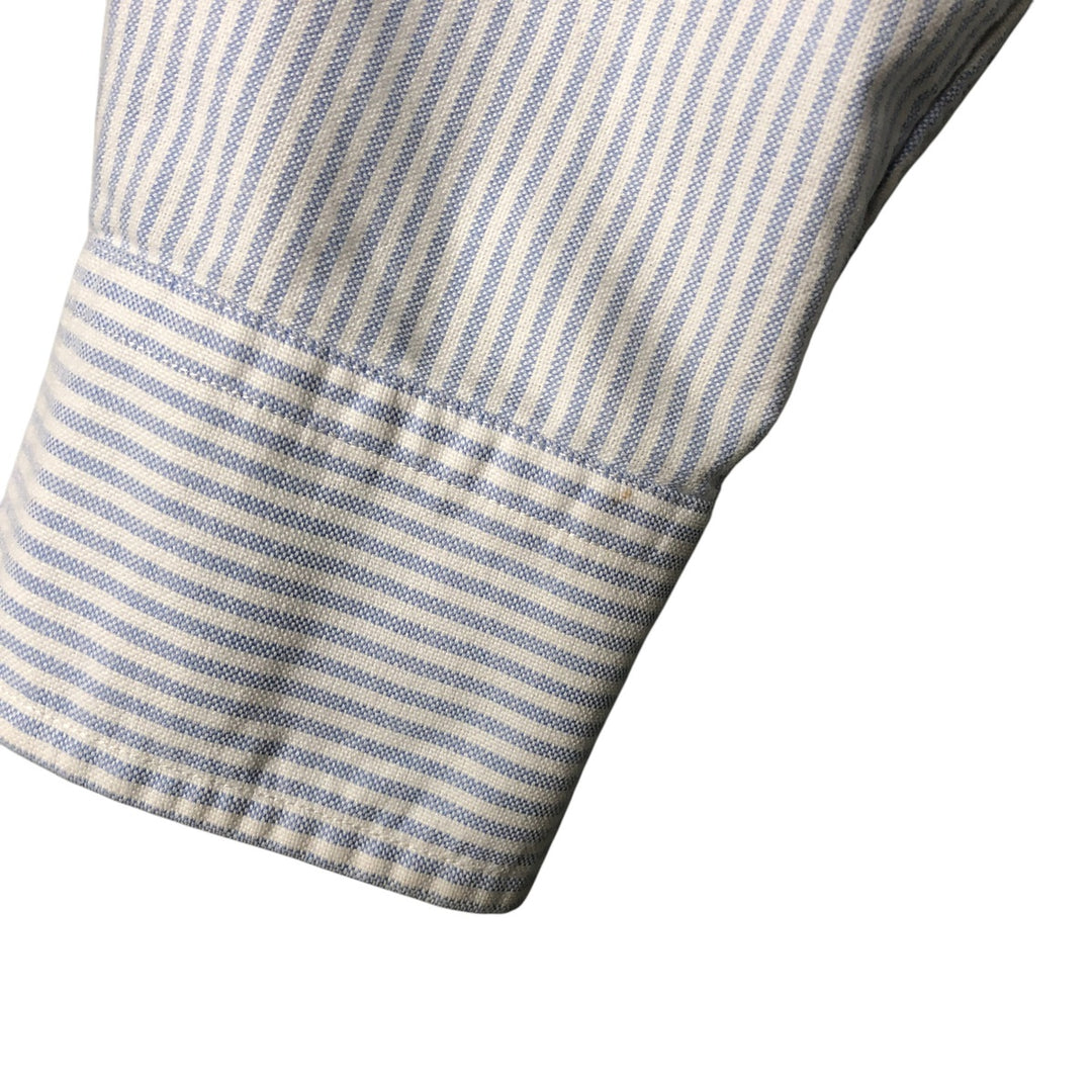 Ralph Lauren Classic Fit Long Sleeve Button-Down Striped Shirt, Women's Size Medium cotton white type Vintage Second Hand