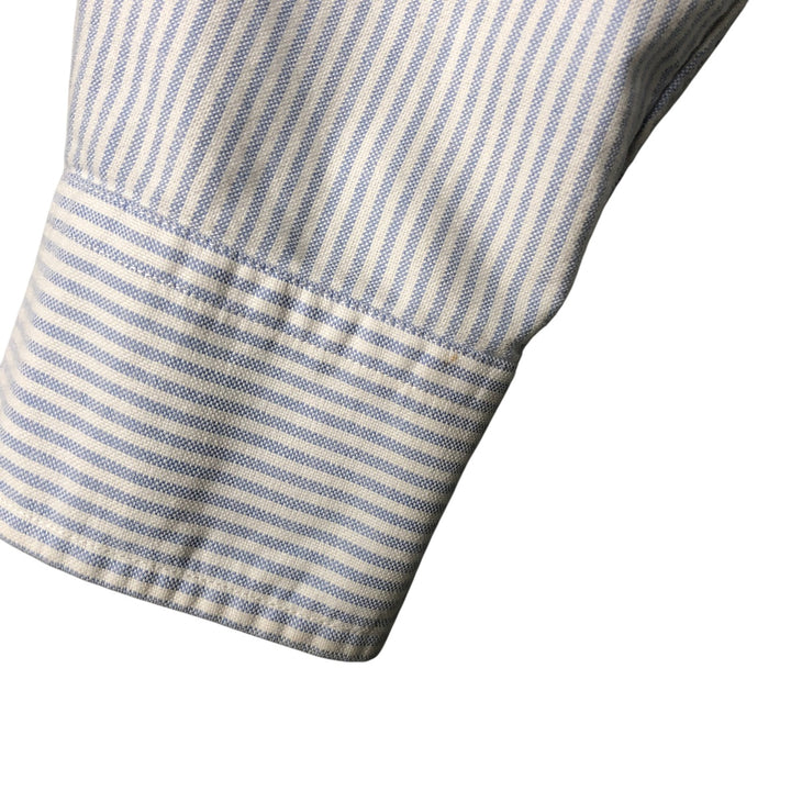Ralph Lauren Classic Fit Long Sleeve Button-Down Striped Shirt, Women's Size Medium cotton white type Vintage Second Hand