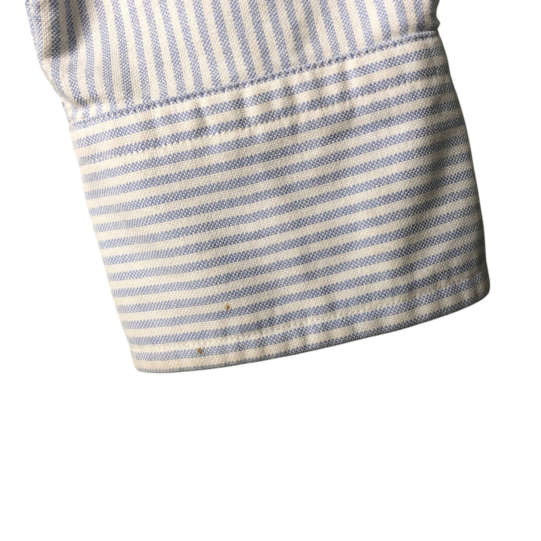 Ralph Lauren Classic Fit Long Sleeve Button-Down Striped Shirt, Women's Size Medium cotton white type Vintage Second Hand