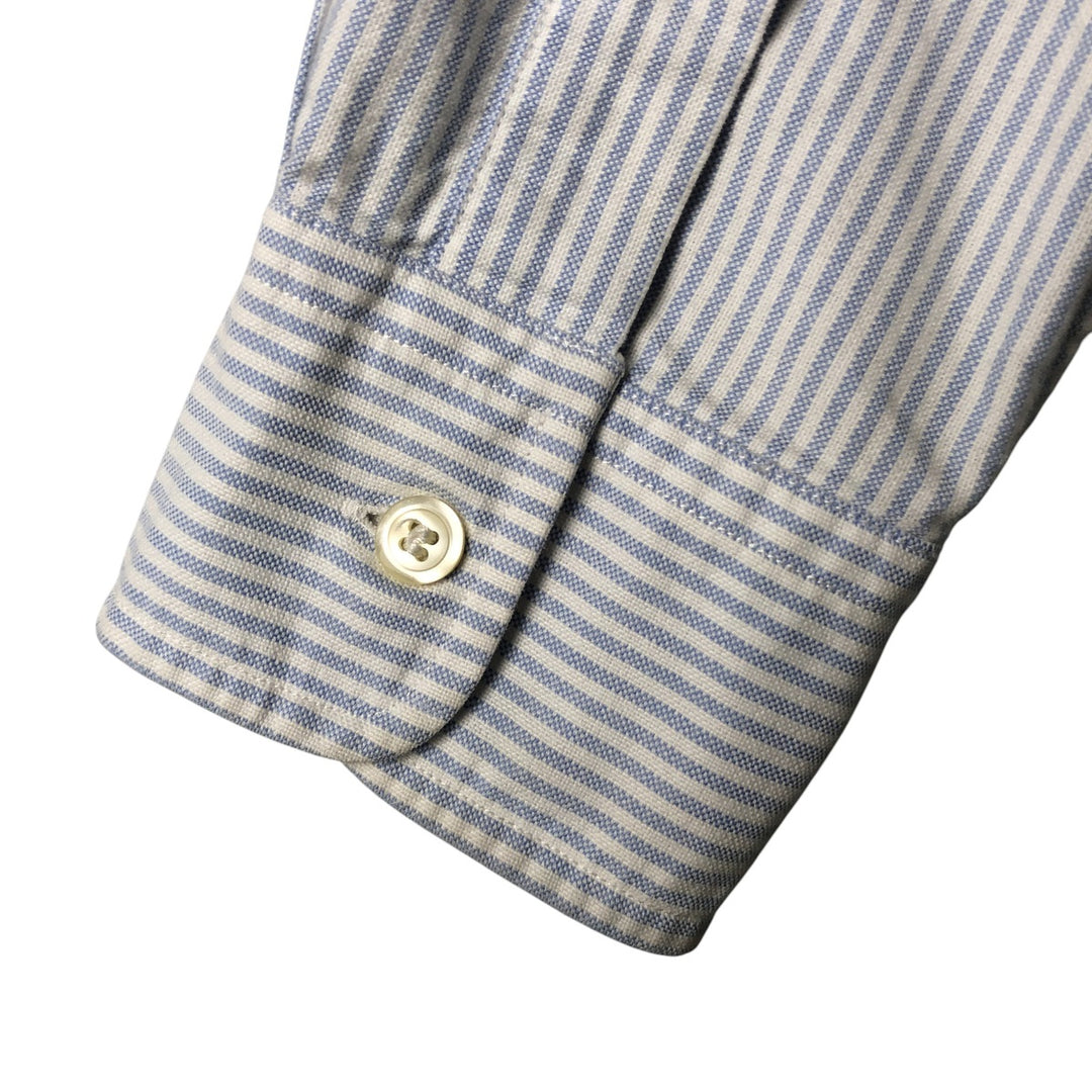 Ralph Lauren Classic Fit Long Sleeve Button-Down Striped Shirt, Women's Size Medium cotton white type Vintage Second Hand