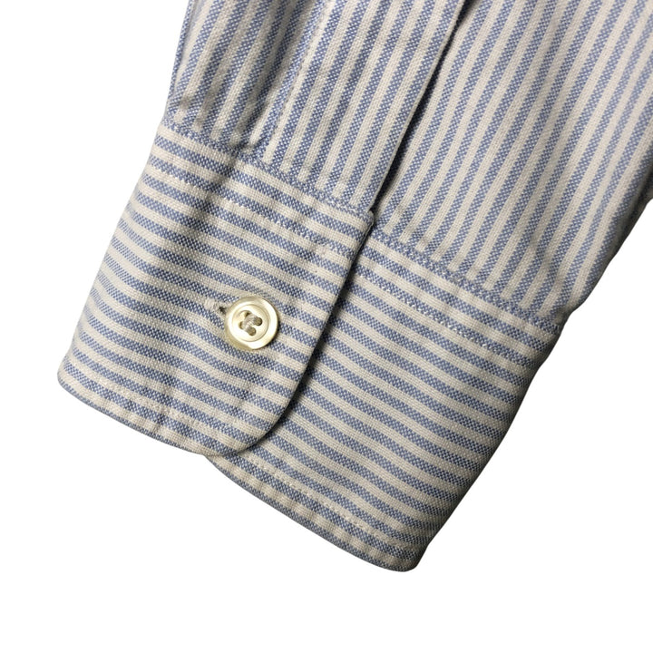 Ralph Lauren Classic Fit Long Sleeve Button-Down Striped Shirt, Women's Size Medium cotton white type Vintage Second Hand