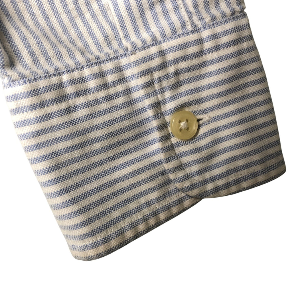 Ralph Lauren Classic Fit Long Sleeve Button-Down Striped Shirt, Women's Size Medium cotton white type Vintage Second Hand