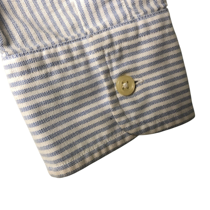 Ralph Lauren Classic Fit Long Sleeve Button-Down Striped Shirt, Women's Size Medium cotton white type Vintage Second Hand