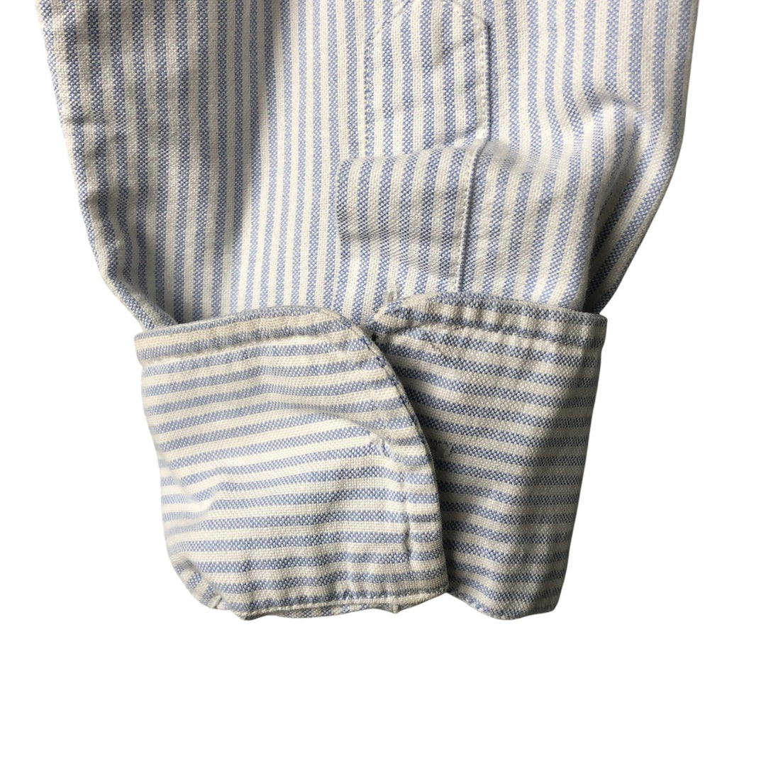 Ralph Lauren Classic Fit Long Sleeve Button-Down Striped Shirt, Women's Size Medium cotton white type Vintage Second Hand