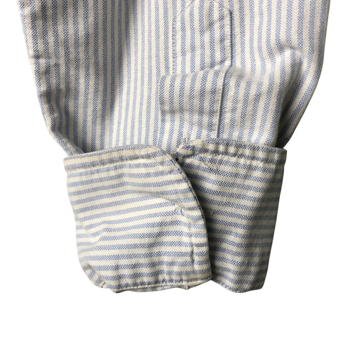 Ralph Lauren Classic Fit Long Sleeve Button-Down Striped Shirt, Women's Size Medium cotton white type Vintage Second Hand