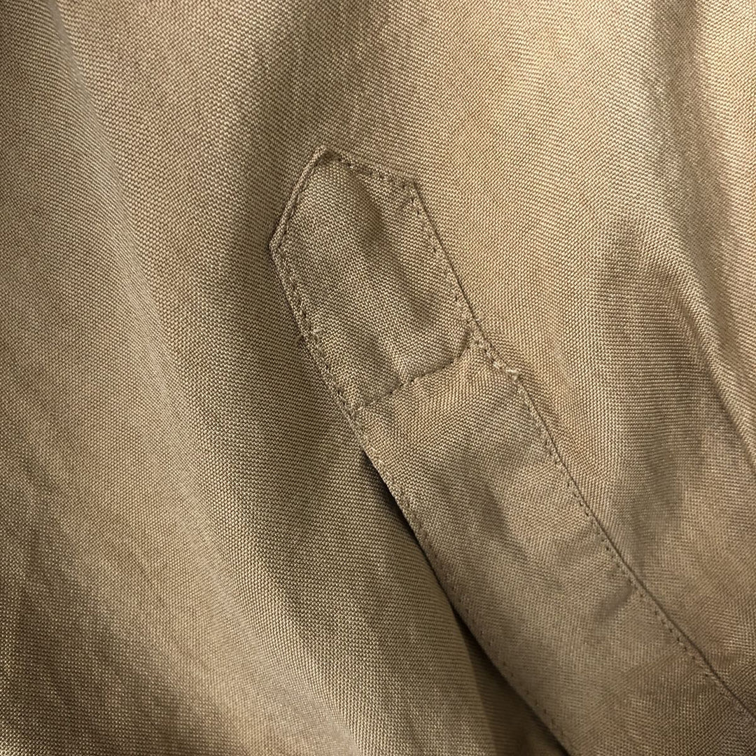 Jones New York long-sleeved silk box shirt, women's size M silk ocher yellow type Vintage Second Hand