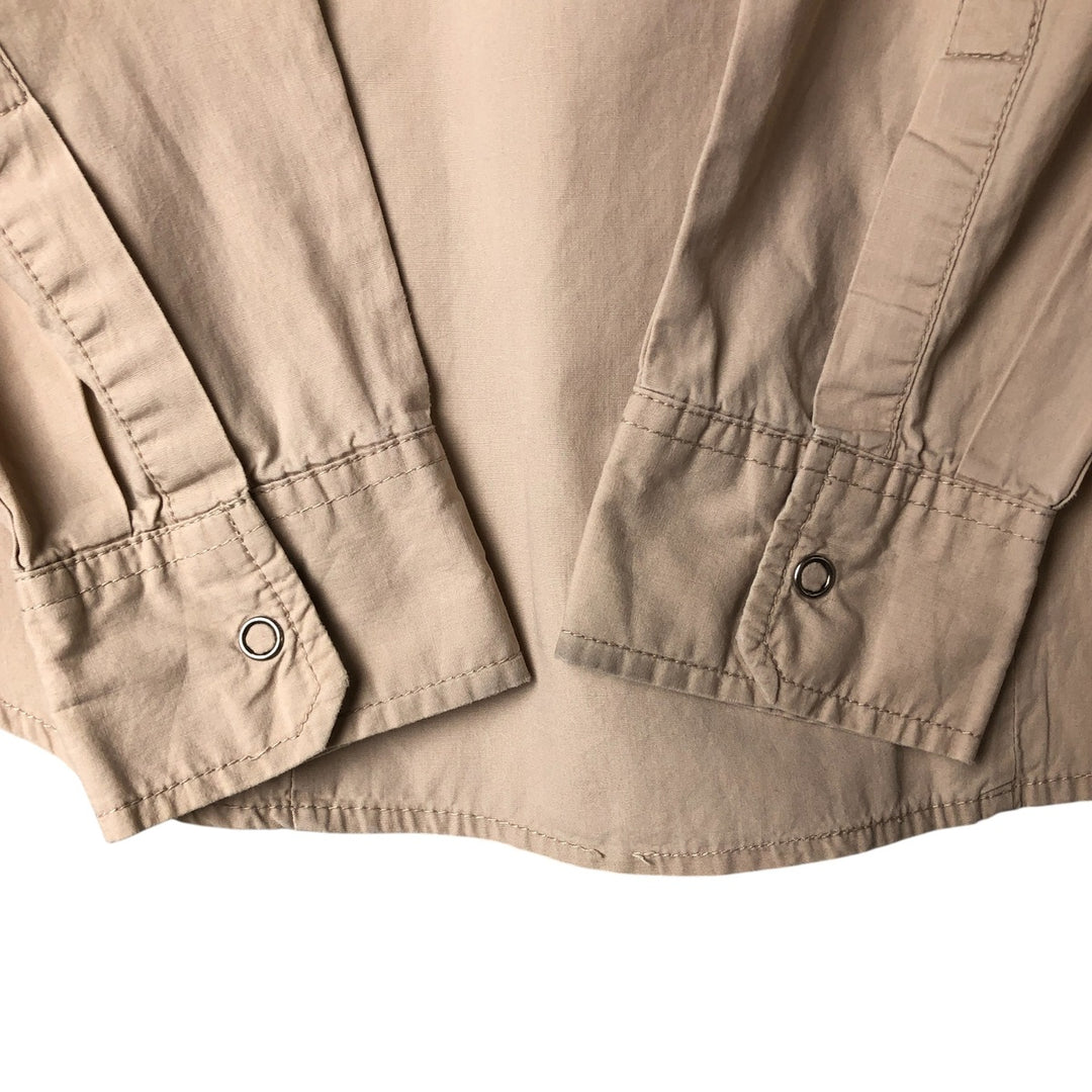 Faded Glory Long Sleeve Cotton Shirt, Women's Size M cotton Beige type Vintage Second Hand