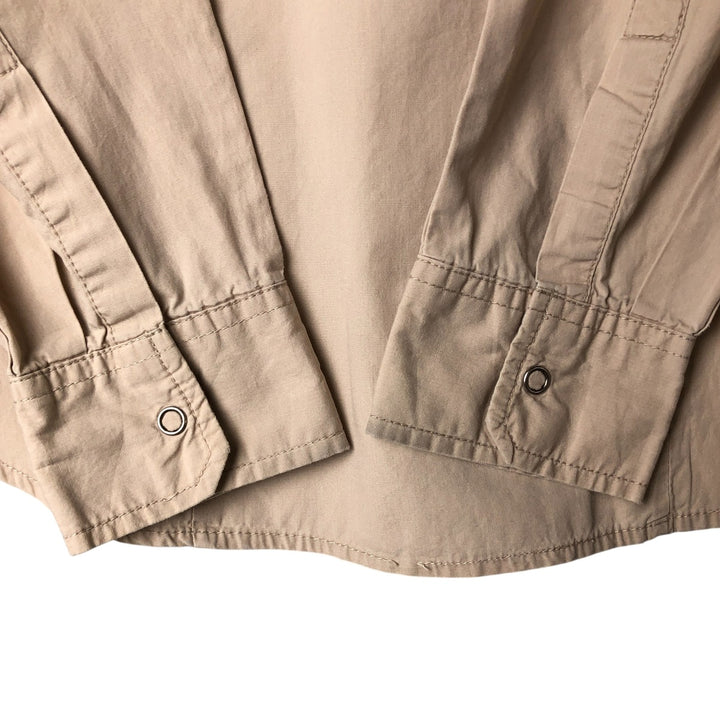 Faded Glory Long Sleeve Cotton Shirt, Women's Size M cotton Beige type Vintage Second Hand