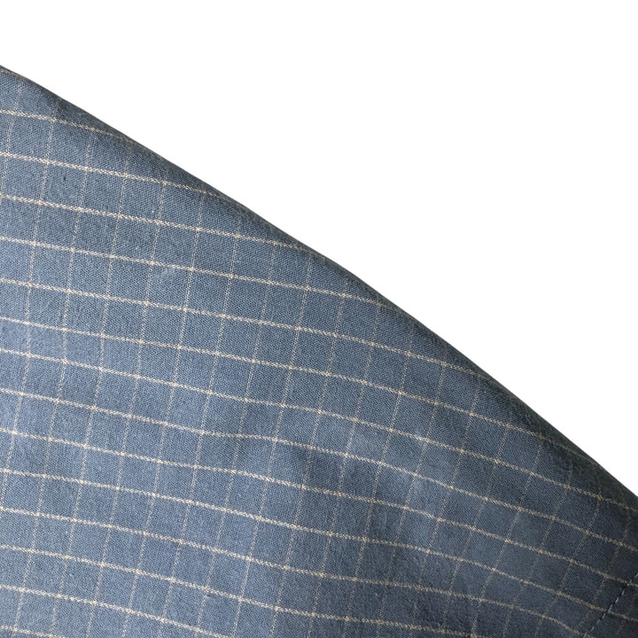 Dockers Hidden Button-Down Short Sleeve Check Shirt, Men's Size Medium cotton Blue type light blue Vintage Second Hand