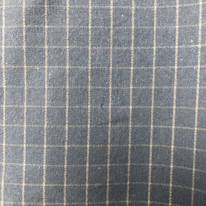 Dockers Hidden Button-Down Short Sleeve Check Shirt, Men's Size Medium cotton Blue type light blue Vintage Second Hand
