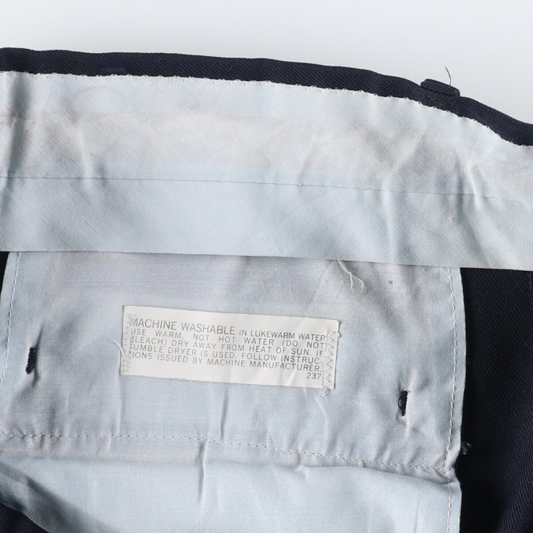 Vintage men's w35 size slacks unclear navy blue type Vintage Second Hand