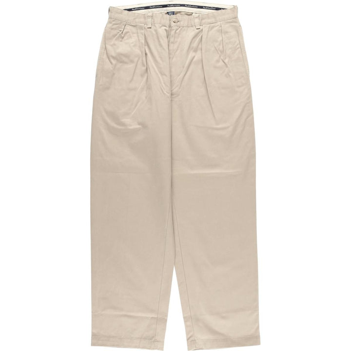 Ralph Lauren Polo Ralph Lauren Two-pleat Chino Pants for Men, W34 equivalent cotton Beige type Vintage Second Hand
