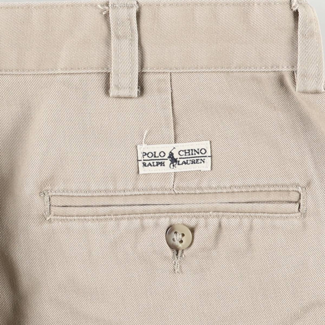 Ralph Lauren Polo Ralph Lauren Two-pleat Chino Pants for Men, W34 equivalent cotton Beige type Vintage Second Hand