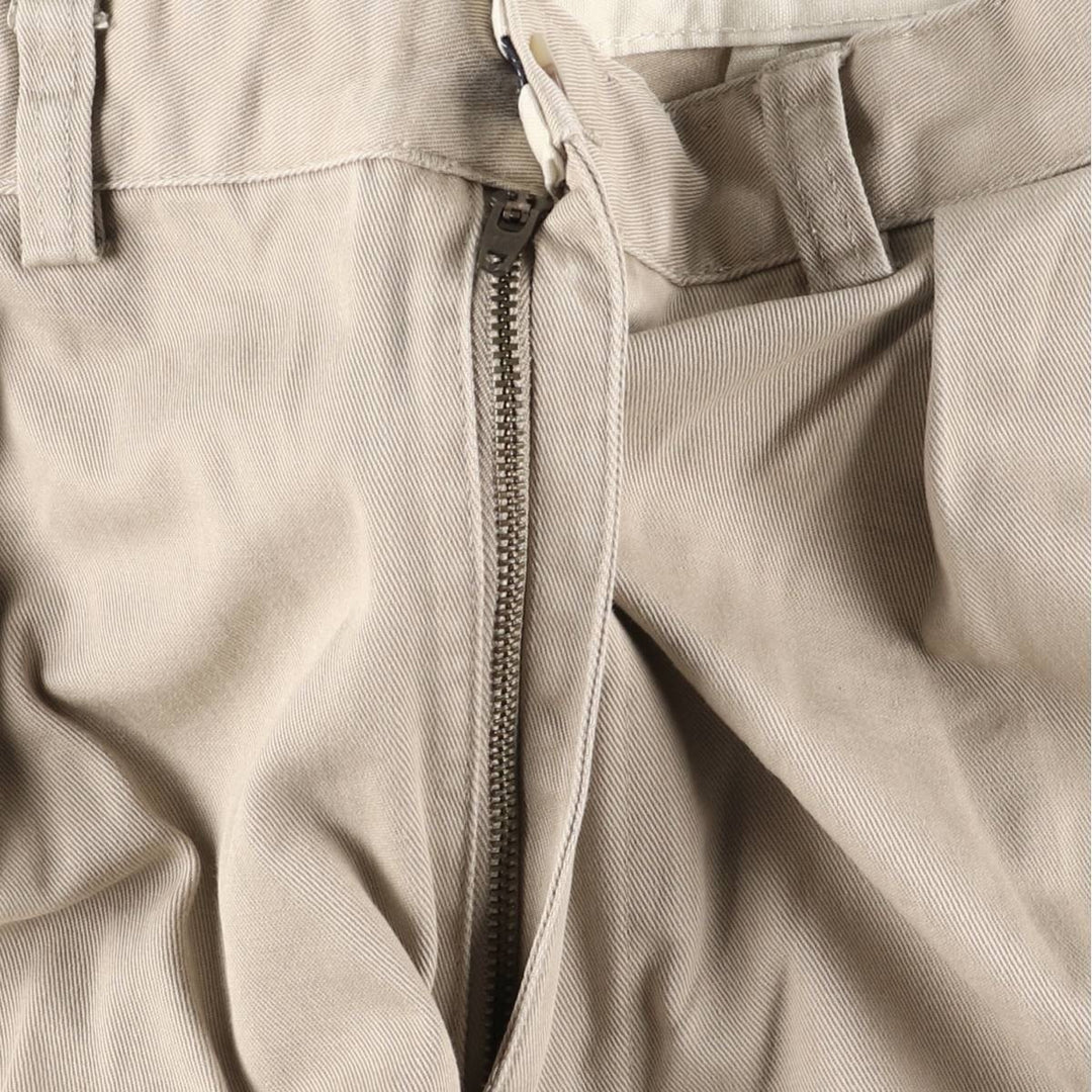 Ralph Lauren Polo Ralph Lauren Two-pleat Chino Pants for Men, W34 equivalent cotton Beige type Vintage Second Hand