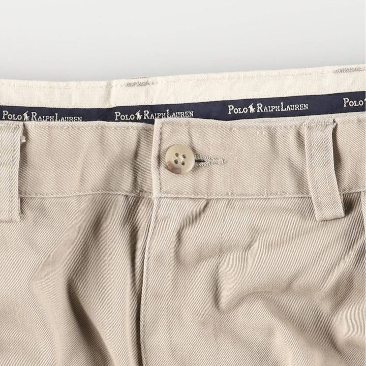Ralph Lauren Polo Ralph Lauren Two-pleat Chino Pants for Men, W34 equivalent cotton Beige type Vintage Second Hand