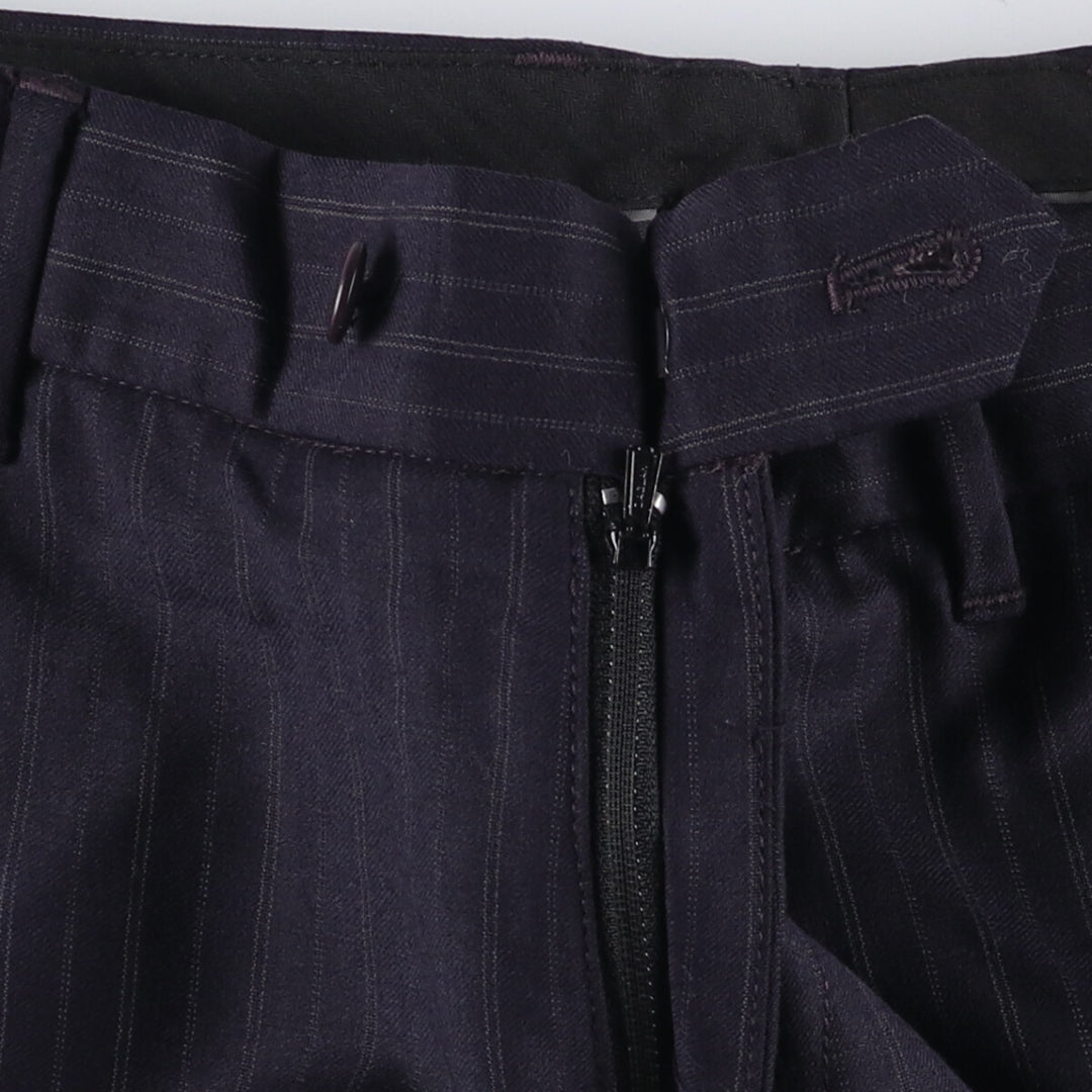 DKNY Striped Wool Pants, Men's Size 34 (W34) wool black type Vintage Second Hand