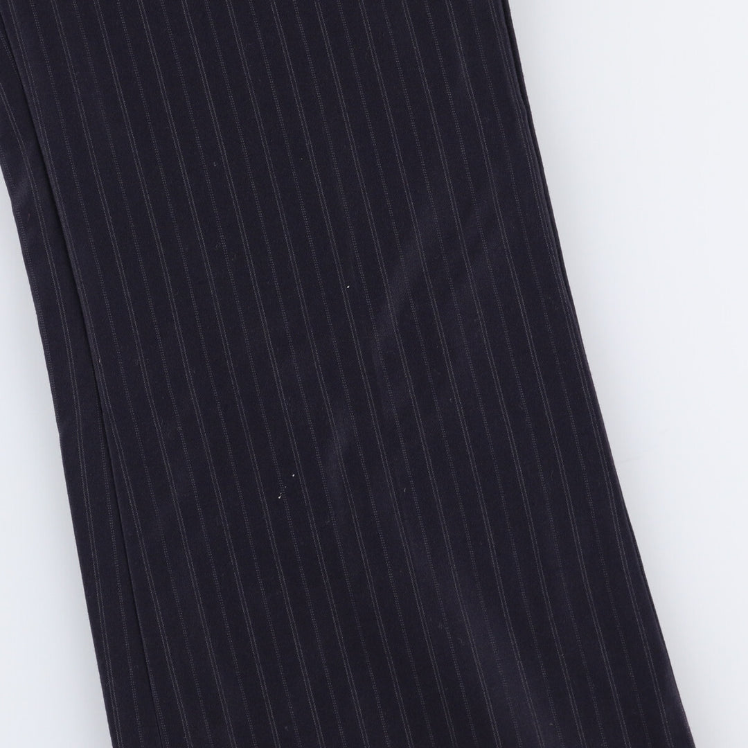 DKNY Striped Wool Pants, Men's Size 34 (W34) wool black type Vintage Second Hand