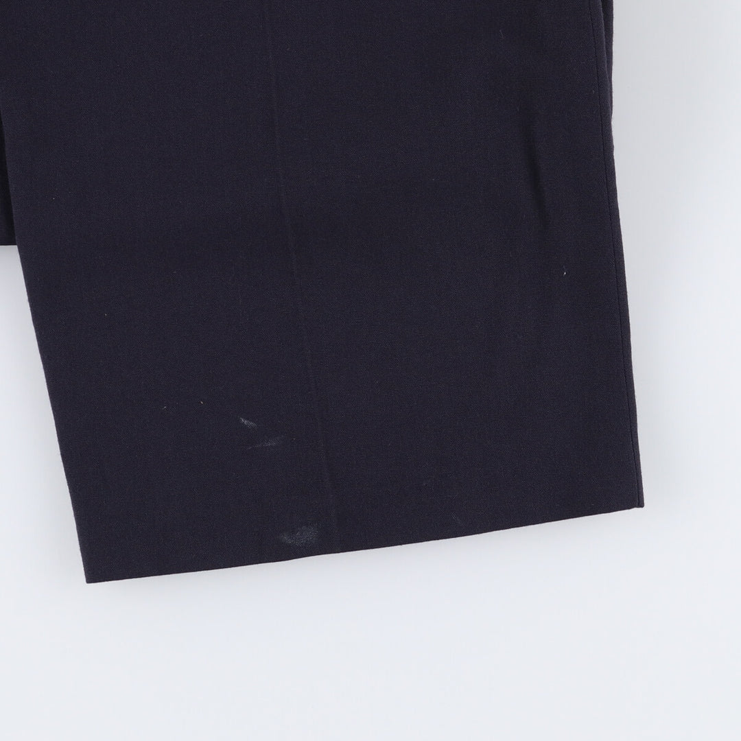 Haggar Two-pleat Slacks, Men's, Size W35 polyester navy blue type Vintage Second Hand