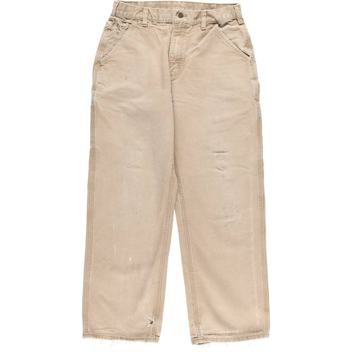 2000'S Carhartt Dungaree Fit Duck Painter Pants, Men's, Size W31 cotton Beige type Vintage Second Hand