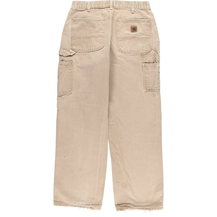 2000'S Carhartt Dungaree Fit Duck Painter Pants, Men's, Size W31 cotton Beige type Vintage Second Hand