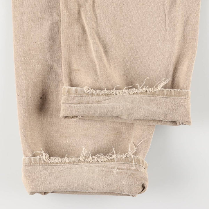 2000'S Carhartt Dungaree Fit Duck Painter Pants, Men's, Size W31 cotton Beige type Vintage Second Hand