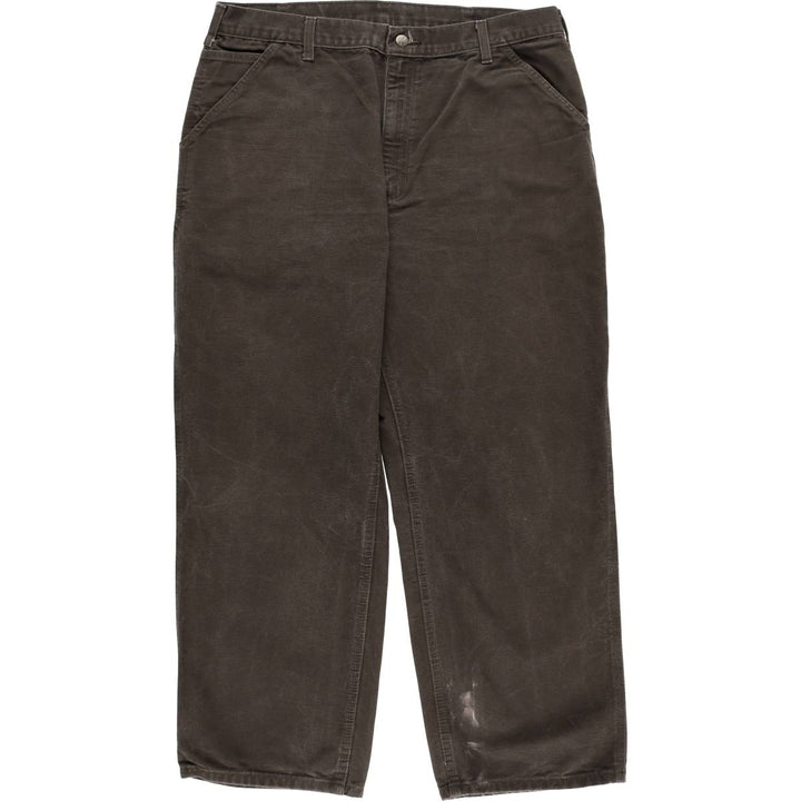 Carhartt Original Dungaree Fit Duck Painter Pants, Men's, W37 equivalent cotton brown type Vintage Second Hand