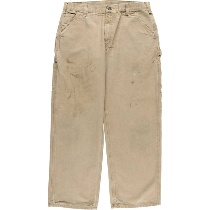 00'S Carhartt Dungaree Fit Duck Painter Pants Men's W35 equivalent cotton Beige type Vintage Second Hand