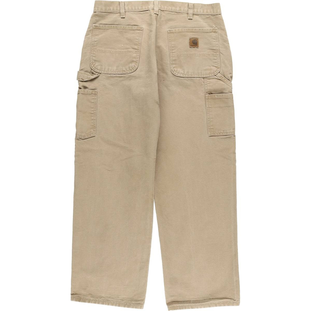 00'S Carhartt Dungaree Fit Duck Painter Pants Men's W35 equivalent cotton Beige type Vintage Second Hand