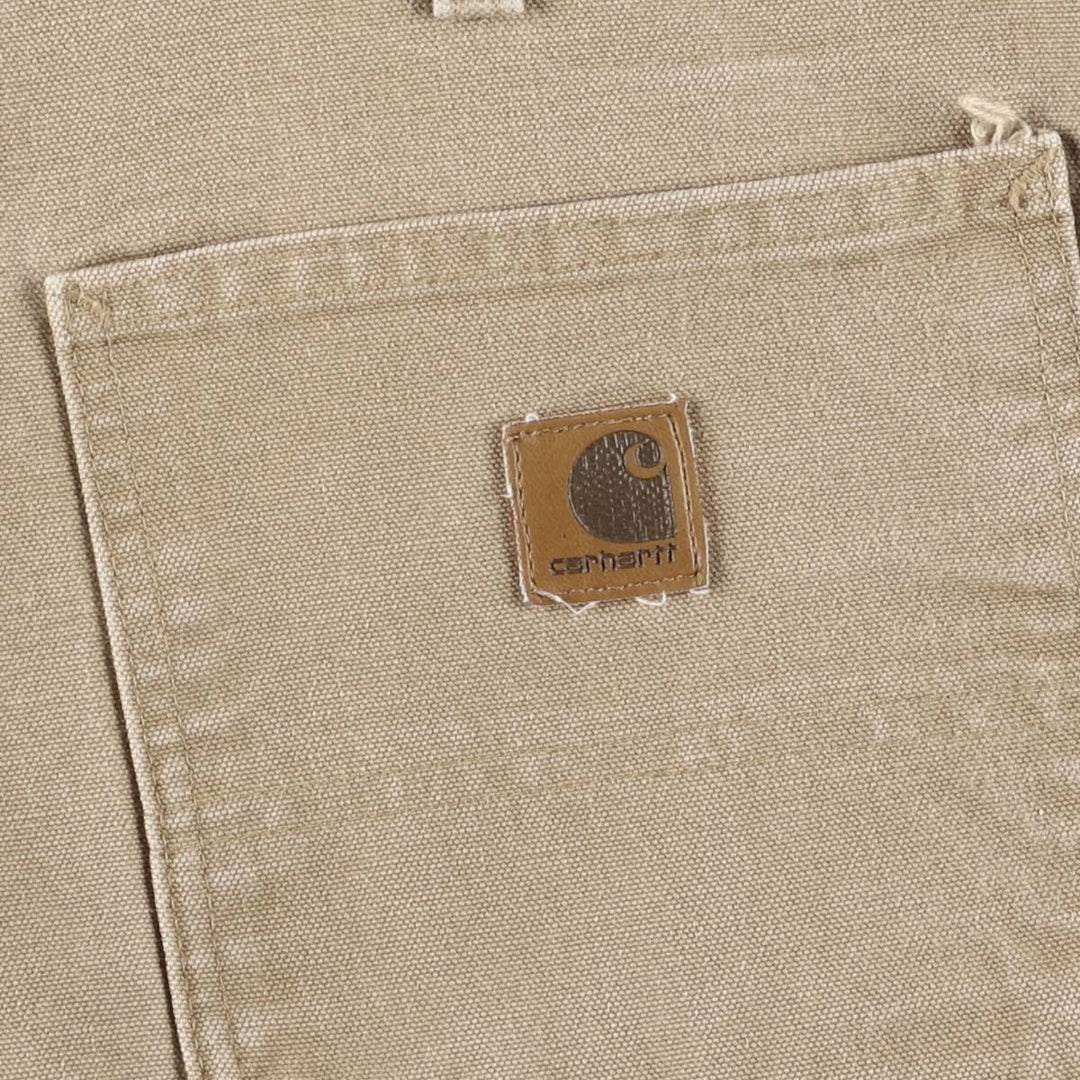 00'S Carhartt Dungaree Fit Duck Painter Pants Men's W35 equivalent cotton Beige type Vintage Second Hand