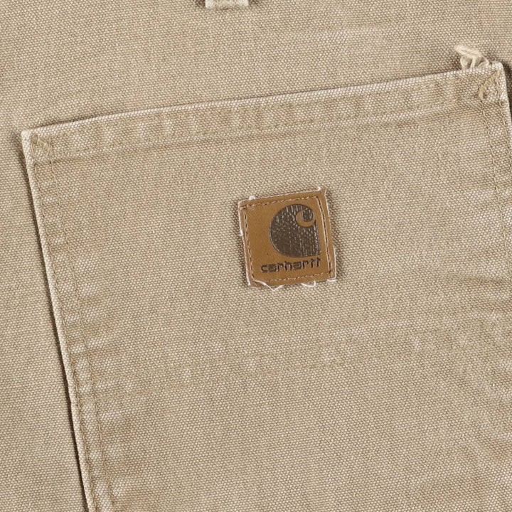 00'S Carhartt Dungaree Fit Duck Painter Pants Men's W35 equivalent cotton Beige type Vintage Second Hand