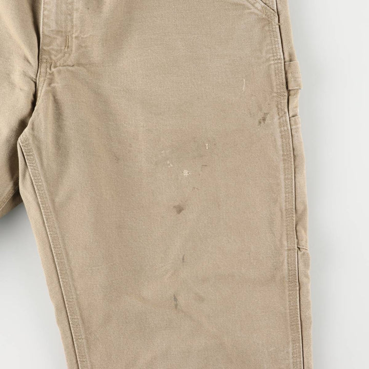 00'S Carhartt Dungaree Fit Duck Painter Pants Men's W35 equivalent cotton Beige type Vintage Second Hand