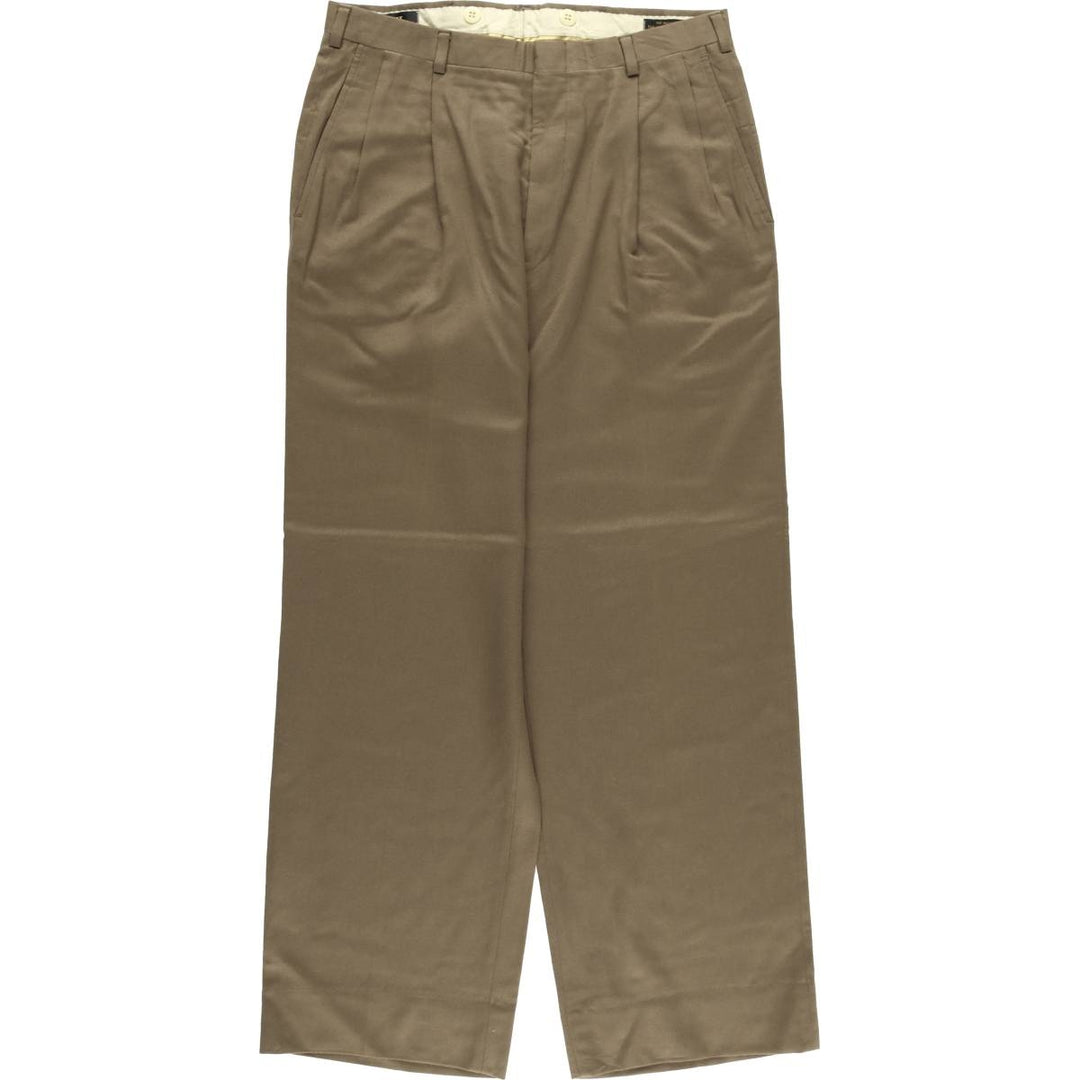 Vintage 1990'S Hart Schaffner and Marx wool pants and slacks, men's size W32. wool beige type brown Vintage Second Hand
