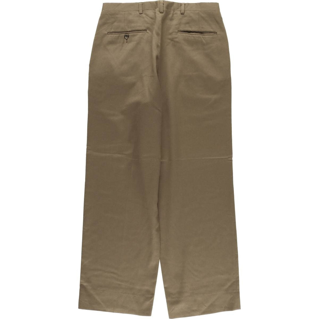 Vintage 1990'S Hart Schaffner and Marx wool pants and slacks, men's size W32. wool beige type brown Vintage Second Hand