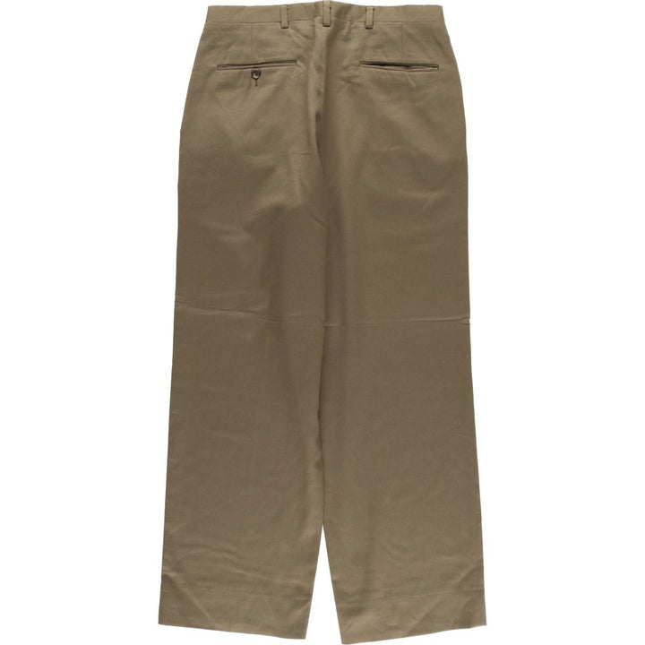 Vintage 1990'S Hart Schaffner and Marx wool pants and slacks, men's size W32. wool beige type brown Vintage Second Hand