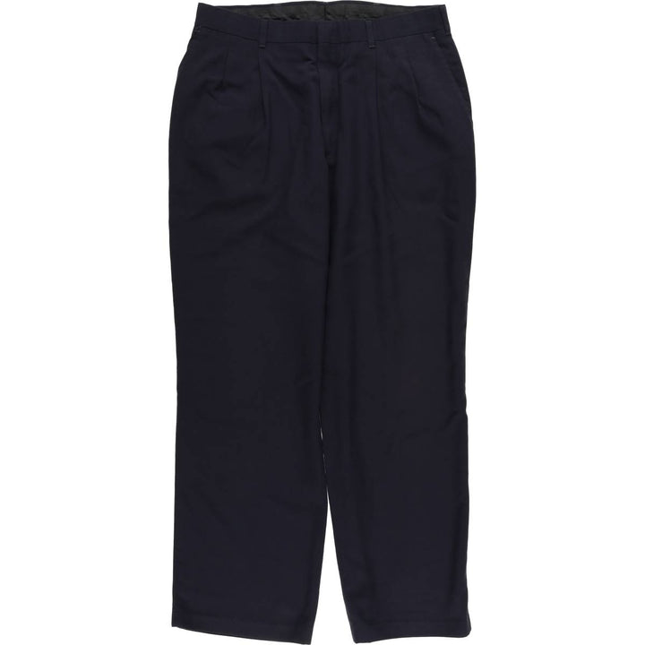 Haggar HAGGAR Two-pleat Slacks, Men's, W32 Size, Vintage unclear navy blue type Vintage Second Hand