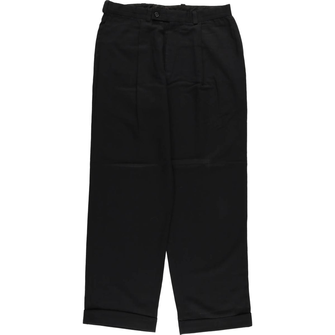 Calvin Klein One-Tuck Slacks, Men's Size W32 unclear black type Vintage Second Hand