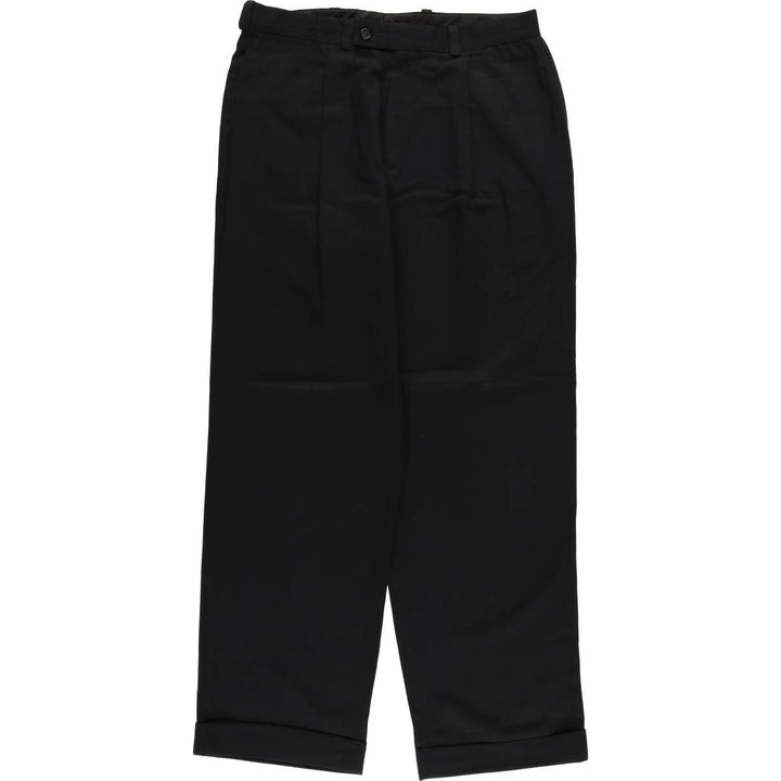 Calvin Klein One-Tuck Slacks, Men's Size W32 unclear black type Vintage Second Hand