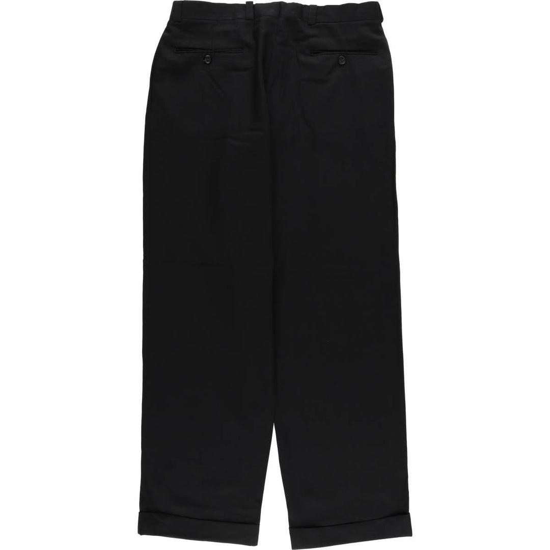 Calvin Klein One-Tuck Slacks, Men's Size W32 unclear black type Vintage Second Hand