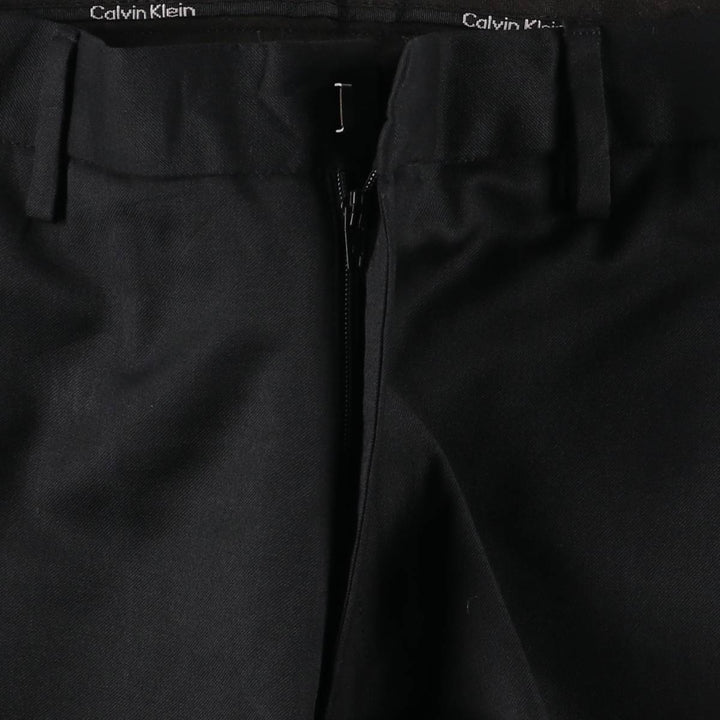 00s~ Calvin Klein wool pants slacks men's w32 equivalent wool black type Vintage Second Hand