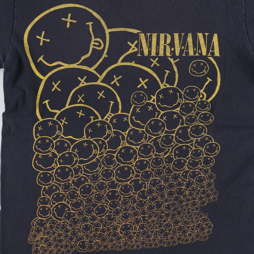 Anvil NIRVANA Band T-Shirt, Men's Size Small cotton black type Vintage Second Hand