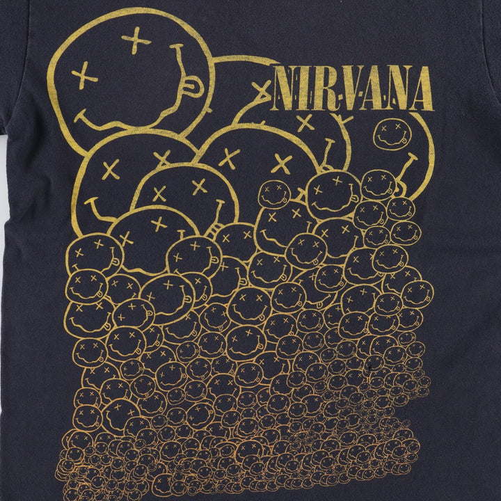 Anvil NIRVANA Band T-Shirt, Men's Size Small cotton black type Vintage Second Hand
