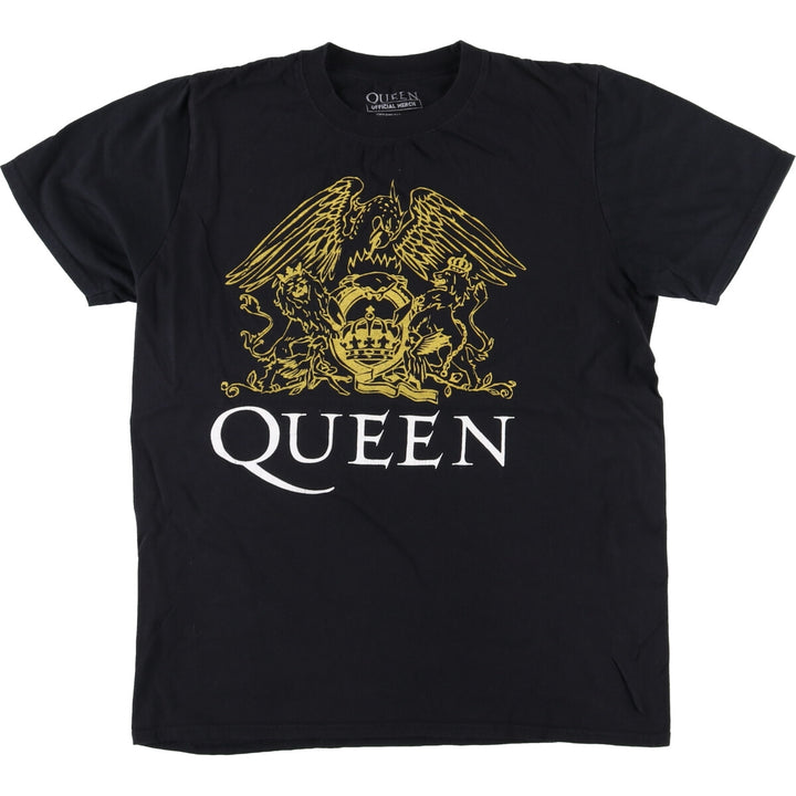 QUEEN Band T-shirt, Men's M size unclear black type Vintage Second Hand