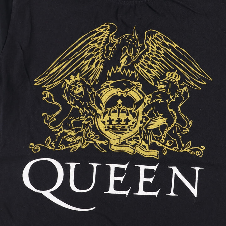 QUEEN Band T-shirt, Men's M size unclear black type Vintage Second Hand