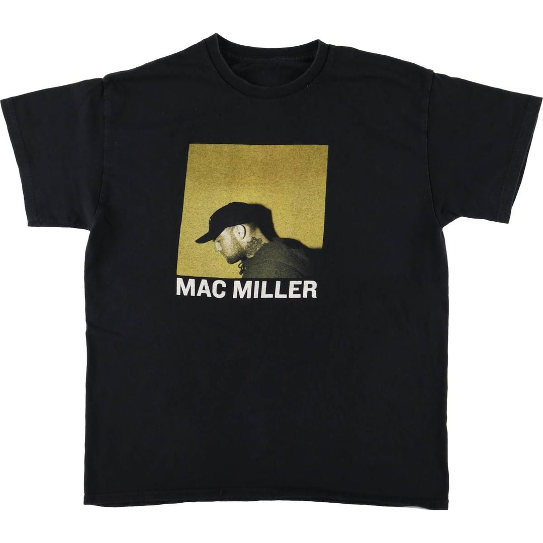 MAC MILLER Rap T-shirt, Men's Size L cotton black type Vintage Second Hand