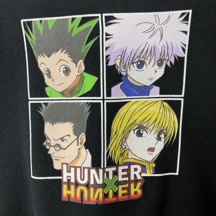 HUNTER HUNTER Character Sweatshirt Pullover Hoodie, Men's XL cotton black type Vintage Second Hand