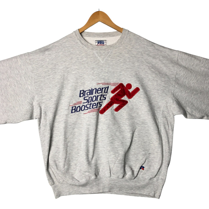 Vintage 90'S Russell PRO COTTON sweatshirt, made in the USA, size XXL, men's cotton gray type Vintage Second Hand
