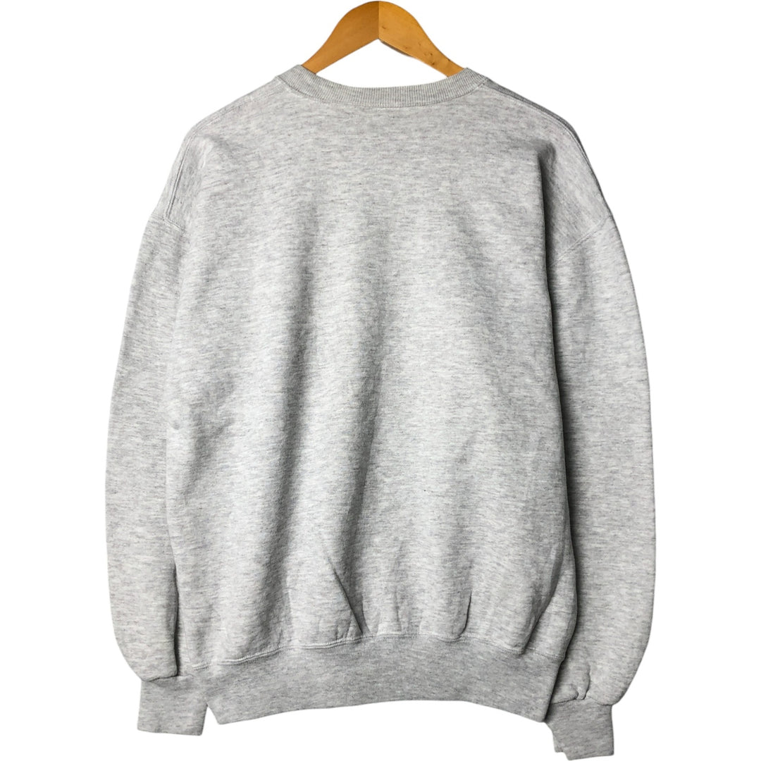90'S Russell printed sweatshirt, sweatshirt, made in USA, men's size L, vintage cotton gray type Vintage Second Hand