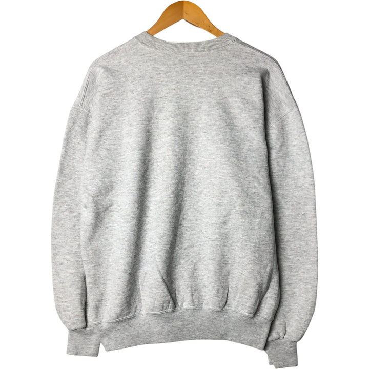 90'S Russell printed sweatshirt, sweatshirt, made in USA, men's size L, vintage cotton gray type Vintage Second Hand